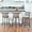 Adjustable 3 pack, variant on Homy Casa Adjustable 24" or 29" Swivel Counter Height Bar Stools Set of 3 with Backrest, Brown