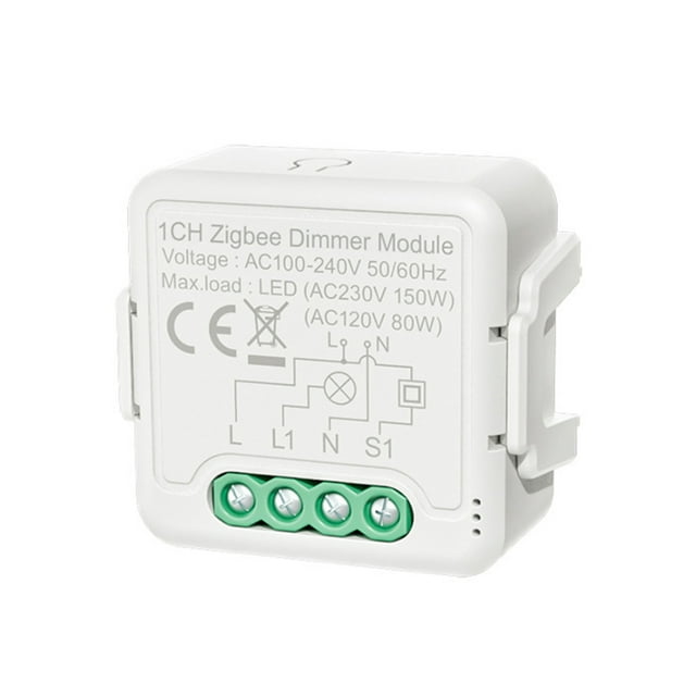 Zigbee Smart Dimmer Switch Module APP Remote Control Voice Control Timing Group Sharing Compatible with Echo Home for Home Office