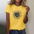 thumbnail image 2 of Blusas de Manga Corta para las Mujeres Divertida Impresión Cuello Redondo Camiseta Vintage, Blusas de Primavera para las Mujeres, 2 of 5