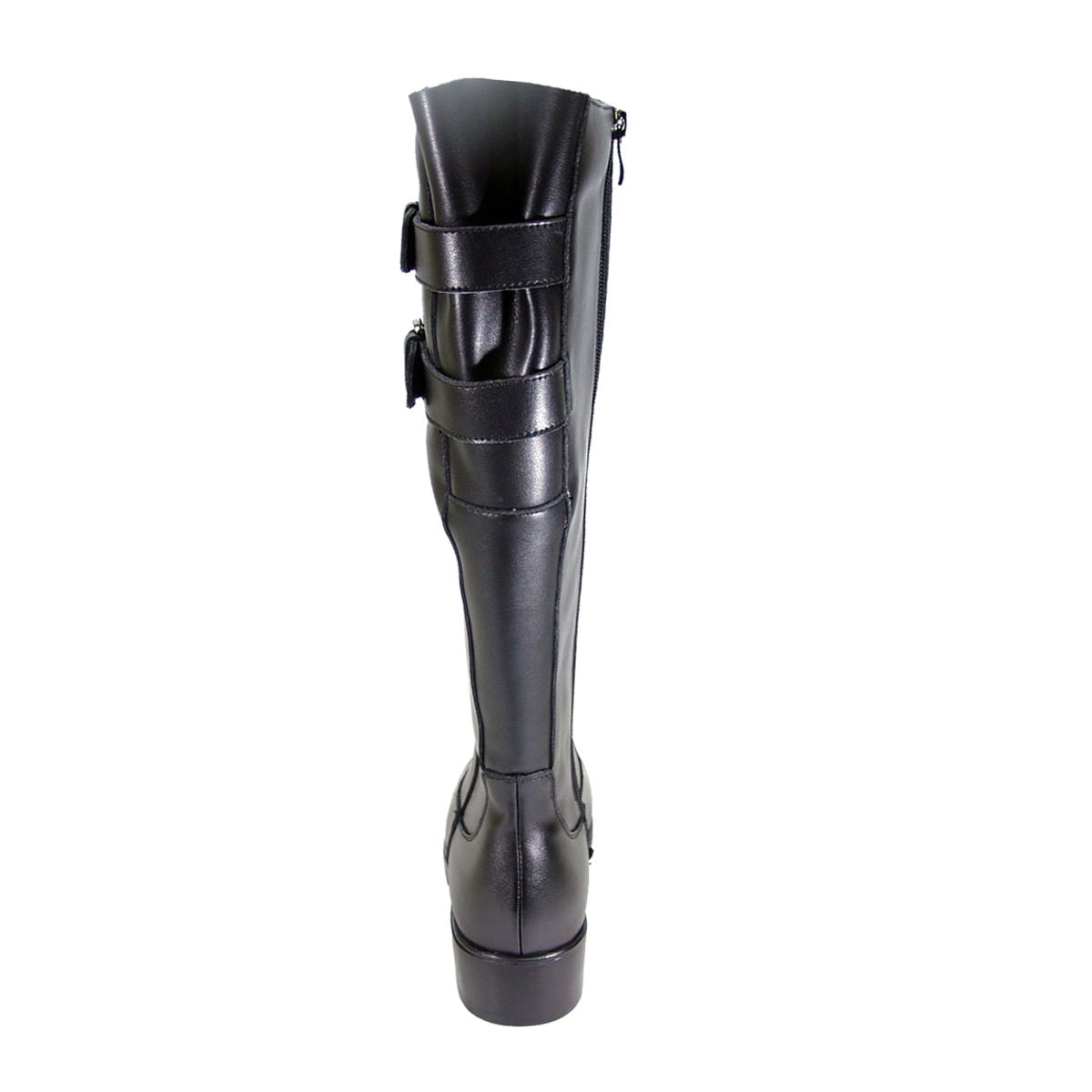 PEERAGE Hayden Women Extra Wide Width Wide Calf Water Resistant Leather Riding Boots BLACK 8