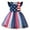 style-03 Dark Blue, variant on Toddler 4th of July Dress Toddler Girl Dresses Flutter Sleeve Summer Clothes School Outfit Girls Casual Swing Ruffle Dress (White,Size 3-4 Years)