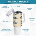 thumbnail image 4 of GZHJMY Graffiti Flower Pattern Stainless Steel Vacuum Insulated Mug, Insulated Straw Mug with Handle, Reusable Insulated Travel Mug, 4 of 7