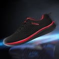 thumbnail image 2 of Zapatos Para Caminar Mocasines casuales unisex Zapatos planos con cordones suaves Accesorios para exteriores (42 Negro Rojo) Ehuebsd Para Estrenar, 2 of 9