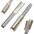 thumbnail image 3 of Fairnull 60mm Long 1/4 x 3/8 Inch Woodworking Straight Shank Dual Flute Router Bit Cutter, 3 of 7
