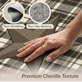 thumbnail image 6 of ODIKA 3'x5' Washable Throw Rug Stain Resistant, Low Profile, Non-Slip Plaid Vintage Border Retro Panel Motif Plank Frame Door Farmhouse Refined for Entryway, Kitchen, Mudroom, 6 of 7