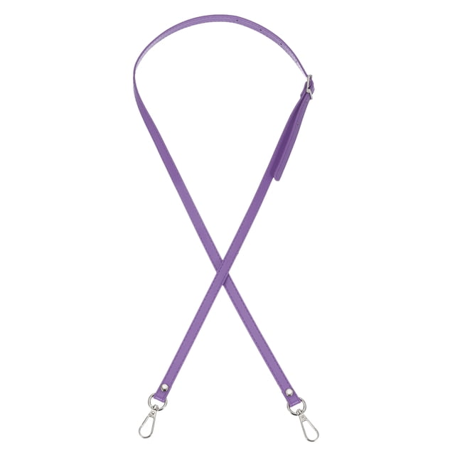 Uxcell Sangle de Sac à Main en Cuir de Remplacement PU Épaule Réglable Bandoulière de Remplacement Violet/argent