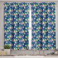 thumbnail image 2 of Ambesonne Tropical Leaf Valance & Curtain, Flowers Japanese Plot, 55"x36", Pale Purple Sand Brown, 2 of 7