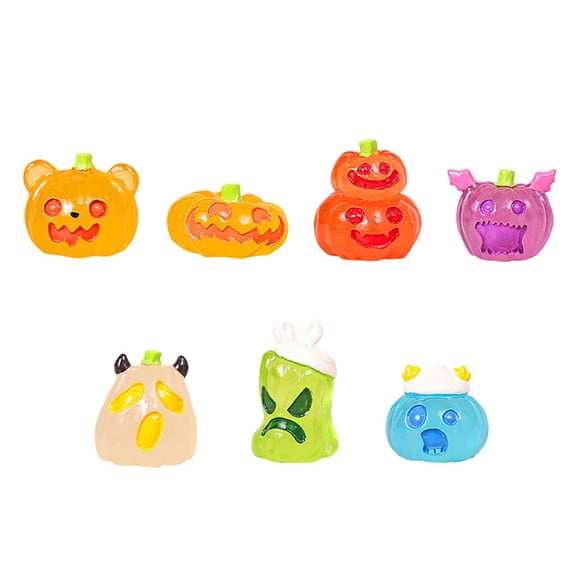 EAUFUM Resin Halloween Decor Indoor Figurine Handmade Art, Lifelike Halloween Pumpkins Spooky Festive Display, Outdoor Pumpkins for Mantel Tabletop Holiday Party