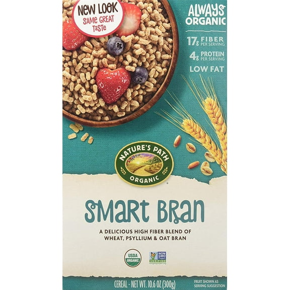 NATURES PATH: Organic Smart Bran Psyllium and Oatbran Cereal, 10.6 oz