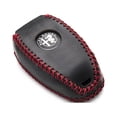 thumbnail image 4 of Vitodeco Genuine Leather Smart Key Fob Case Protector Compatible for Alfa Romeo Giulia, Stelvio, Tonale (2017 - 2025 Models) - 5-Button, Black/Red, 4 of 6