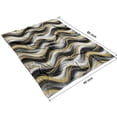 thumbnail image 4 of Black Marble Gold Wave Pattern Blanket,Comfortable Soft Flannel Throw Blanket,All Season,Warm Lightweight Blankets for Sofa Bed Couch Living Room Chair,60"x80", 4 of 4