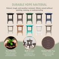 thumbnail image 6 of SSyao HDPE Outdoor Folding Dining Table, 24.5 Inch Round Portable Patio Table, All-Weather Bistro Table for Garden, Balcony, Deck, Porch, or Backyard, Dark Brown, 6 of 10