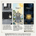 thumbnail image 4 of Solar‑Powered Japanese Pagoda Garden Statue Lantern, Resin Zen Outdoor Decor Light for Garden Landscape, 4 of 8