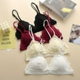 thumbnail image 4 of Bralette for Women Triangle Cups Removable Padded Wire Free Pull On Closure, 4 of 5
