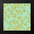 thumbnail image 2 of Lavoie, Tina 20x20 Black Modern Framed Museum Art Print Titled - Golden Mint Damask I, 2 of 5