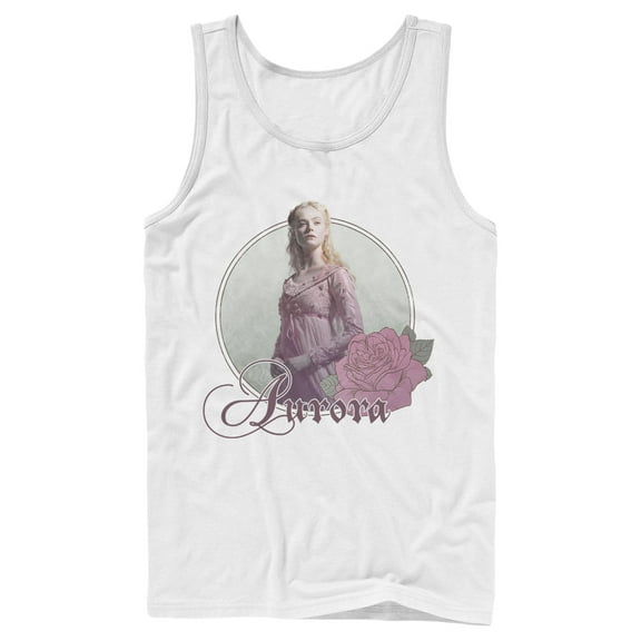 Men's Maleficent: Mistress of All Evil Aurora Portrait  Tank Top White Large