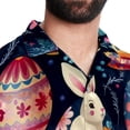 thumbnail image 5 of Easter Men's Casual Button Down Short Sleeve Printed Summer Beach Shirts, 5 of 6