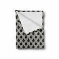 thumbnail image 2 of Stripe Soft Flannel Fleece Throw Blanket, Retro Print Simple Geometric Pattern with Overlap and Nested Circles, Cozy Plush for Indoor and Outdoor Use, 70" x 90", Charcoal Grey Eggshell, by Ambesonne, 2 of 6