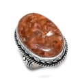 thumbnail image 2 of Natural Strawberry Quartz Handmade 925 Sterling Silver Ring Size 6.5, 2 of 2