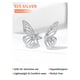 thumbnail image 2 of Pendientes de plata esterlina Silvora Ala de mariposa Zirconia cúbica Izquierda y derecha Media mariposa, 2 of 8