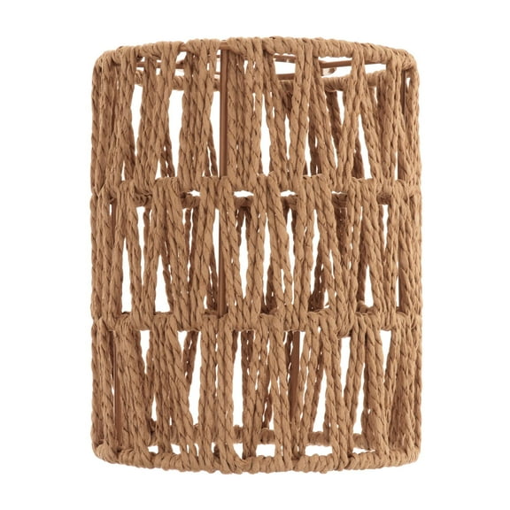 Woven Lamp Shade Woven Pendant Lampshade Vintage Style Pendant Light Cover Chandelier Shade for Bedroom Teahouse Dining Room Cafe Decoration 1pcs