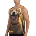 thumbnail image 2 of Bixox Sunset Daisy Dog Pattern Men's Gym Tank Tops Workout Sleeveless T-Shirts Athletic Muscle Tank Training Bodybuilding Shirts,S-4XL, 2 of 7