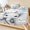 Whitewashed, Sky Blue, Ash Gray, Pearl, variant on Queen Size Fitted Sheet Set - Cute Elephant 3 Piece Bedding Sets 16" Deep Pocket Fitted Sheet with 2 Pillowcases, Funny Bubbles Animals Wooden Grain Brushed Microfiber Hotel Luxury Bed Sheets