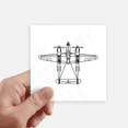 thumbnail image 1 of Aircraft Framework Line Sticker Square 4inch Wall Suitcase Laptop Decal 8pcs, 1 of 1