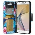thumbnail image 3 of Samsung Galaxy J7 (2017)/J7 Sky Pro/J7 Perx/J7v/J7 Prime/Halo Case, PU Leather ID Cash Credit Card Slots Holder Folio Flip Cover & Kickstand Magnetic Flip [Kickstand] Wallet Cover - Blue Butterfly, 3 of 6