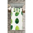 thumbnail image 3 of Ambesonne Sage Quilted Bedspread Set 2 Pcs, Watercolor Fresh Foliage, Twin Size, Green White, 3 of 3