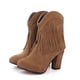 thumbnail image 3 of NECHOLOGY Botas Mujer Adulto Femenino Zapatos Botines para mujer Botas gruesas Heel Frosted Femenino Fashion Solid Color Fringe Tobille Boots High Women's Boots (Brown, 8), 3 of 6