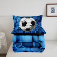thumbnail image 5 of Erosebridal Football Comforter Sets Queen Size,Geometric Hexagon Bedding Queen Comforter Set,Sport Decor,Reversible,Super Cozy,3-Piece, 5 of 7