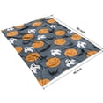 thumbnail image 4 of Pumpkin Ghost Bat Halloween Pattern Blanket,Comfortable Soft Flannel Throw Blanket,All Season,Warm Lightweight Blankets for Sofa Bed Couch Living Room Chair,60"x80", 4 of 4
