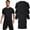 Black, variant on Taigaofy 3 Pack Men's Athletic Shirts Breathable Basketball Short Sleeve Cool Dry Base Layer Undershirt Running Black Gray Navy L