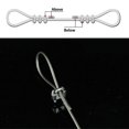 thumbnail image 4 of DYWISHKEY Paquete de 20 abrazaderas de clip para cable de cuerda de alambre de acero inoxidable M3 de 1/8 pulgadas, 4 of 4
