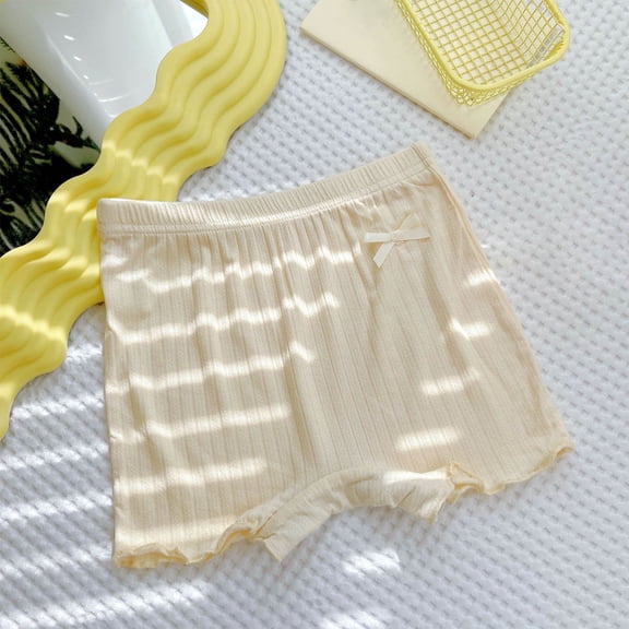 Girls Modal Boyshorts Elastic High Waisted Underwear Shorts 2-10 Years Toddlers Kids Casual Solid Stretchy Soft Loungewear Under Dress Short