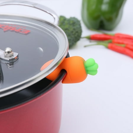 

WSBDENLK Kitchen Supplies Clearance Silicone Small Carrot Pot Lid Raised Spill Preventer Overflow Preventer Rollbacks