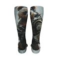thumbnail image 6 of Kdxio Surreal Panda Warrior Funny Silky Novelty Funky Long Knee High Socks Soft 3D Print Cosplay Crazy Stockings for Men Women, 6 of 8