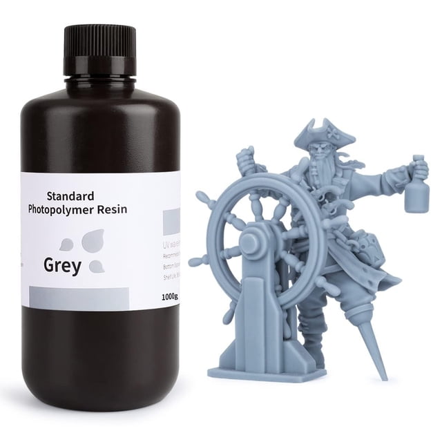 Impresora 3D de resina ELEGOO, fotopolímero estándar, 1000 g, color gris