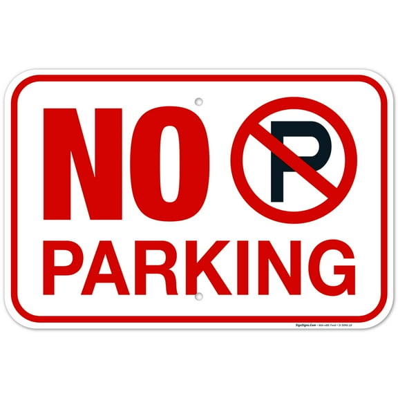 No Parking Sign, Symbol, 12x18 Aluminum