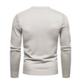 thumbnail image 4 of IROINNID Men's Sweater Round Neck Long Sleeve Jumper Mid-Length Solid Color Leisure Pullover Autumn wear Slim Fit Sweater Korean Version Bottoming Shirt Thread, 4 of 7