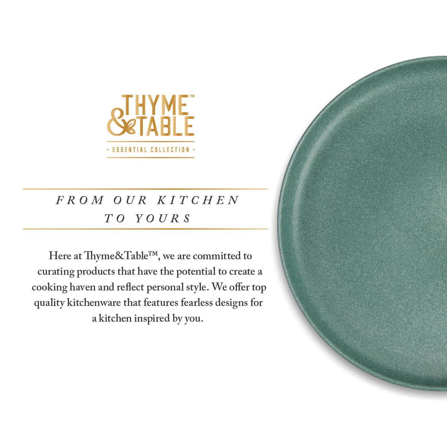 Thyme & Table Stoneware Round Dinner Plate, Casipan Green