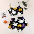 thumbnail image 2 of Womens Pajama Sets Halloween Cartoon Print Pajama Shorts Set Sleepwear Loungewear Nightwear Nightclothes Homewear, 2 of 3