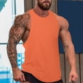 thumbnail image 2 of Ccpelsie Mens Breathable Tank Tops Summer Casual Sleeveless Lightweight Comfort Shirts Soft Outdoor Wear(Orange,S), 2 of 5