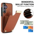 thumbnail image 4 of Decase Wallet Case for Samsung Galaxy S24 Plus,Luxury PU Leather Anti-Scratch Shockproof Cover Magnetic Clasp Ultra Slim Women Men Case Purse Credit Card Holder Slots,for Galaxy S24 Plus - Brown, 4 of 7