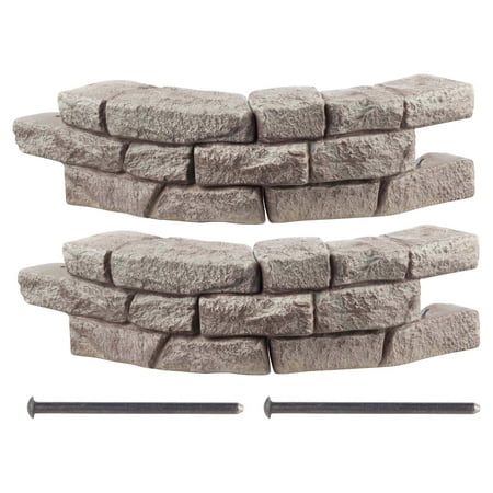 RTS Home Accents Curved Rock Lock Residential Landscaping - Set of