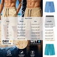 thumbnail image 4 of Mens Shorts Pants Lightweight Athletic Pull-On Quick Dry Ice Slik Elastic Waist Zipper Pockets,Casual Beach Shorts for Summer, 4 of 9