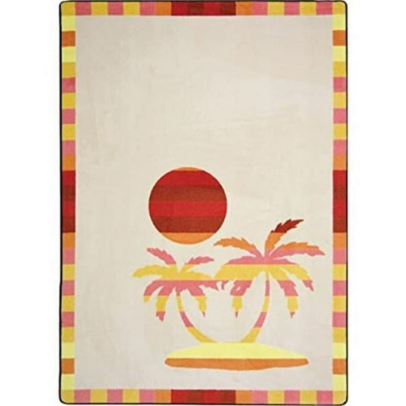 Joy Carpets 1644D 7 ft. 8 in. x 10 ft. 9 in. Paradise Isle Rectangle Area Rug  Multi Color