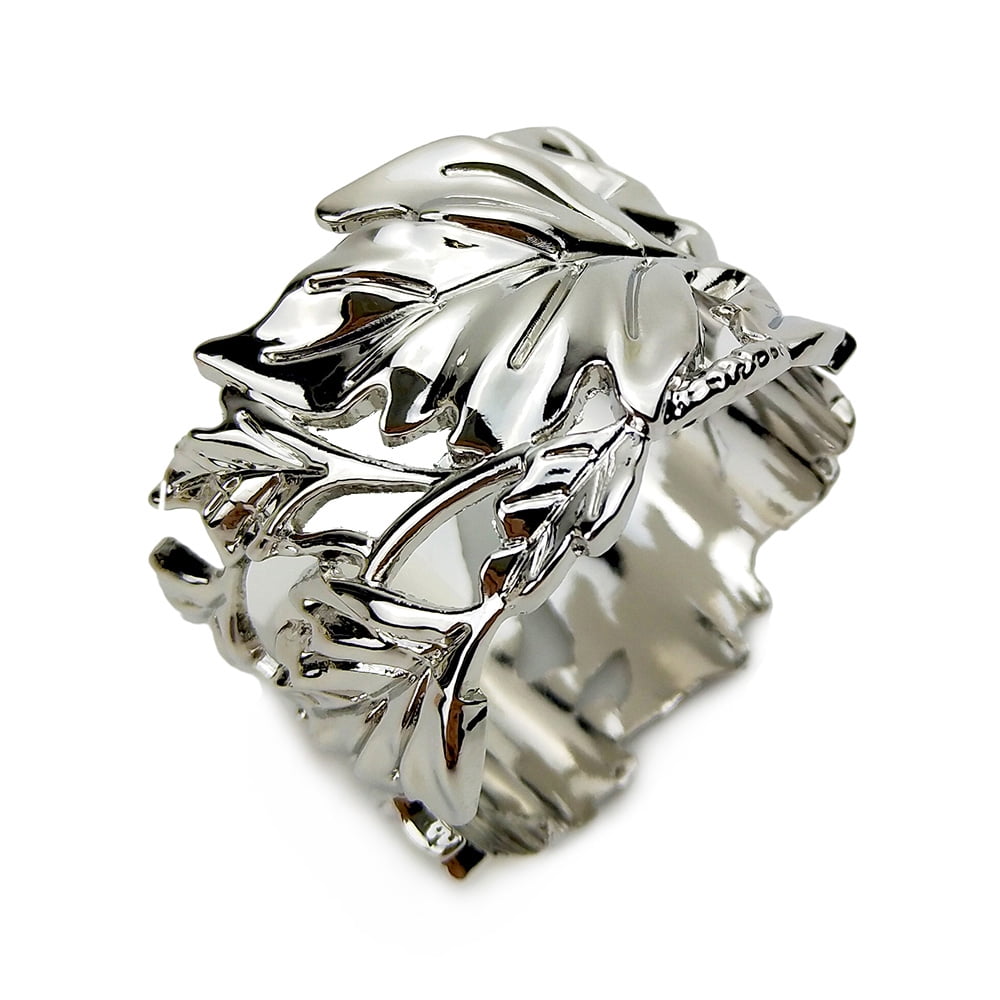 8pcs Leaf Napkin Rings Holders for Thanksgiving Dinners Parties Table