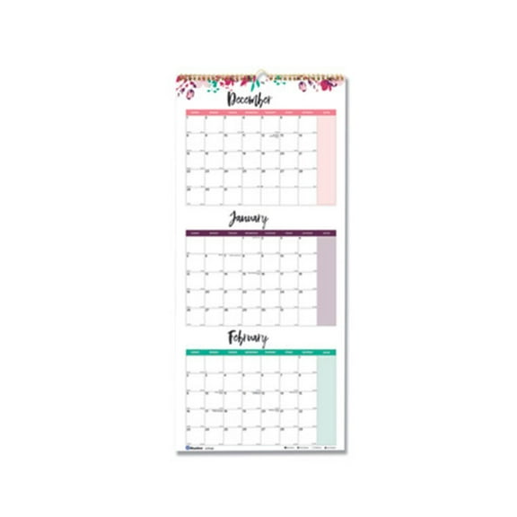 Rediform C171129 Calendar,wal,3 Mth,12.25x27